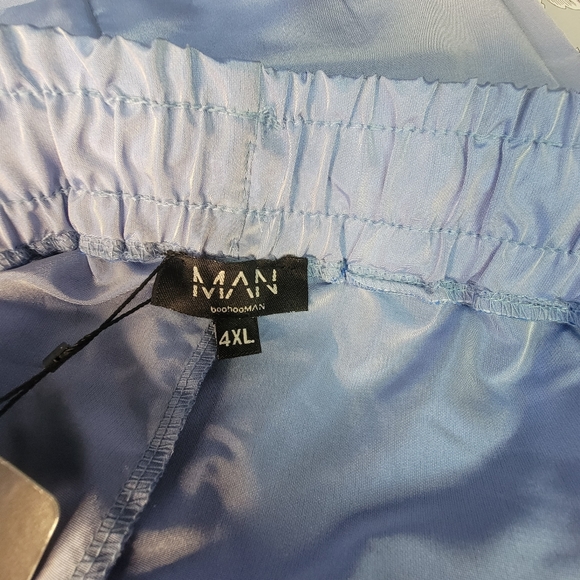 Boohooman Cargo Trousers  Men's 4XL Blue Jeggings Tridescent Pants - Picture 2 of 8